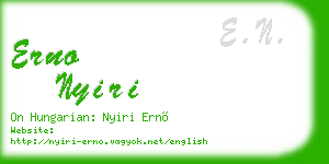 erno nyiri business card