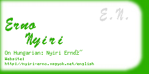 erno nyiri business card